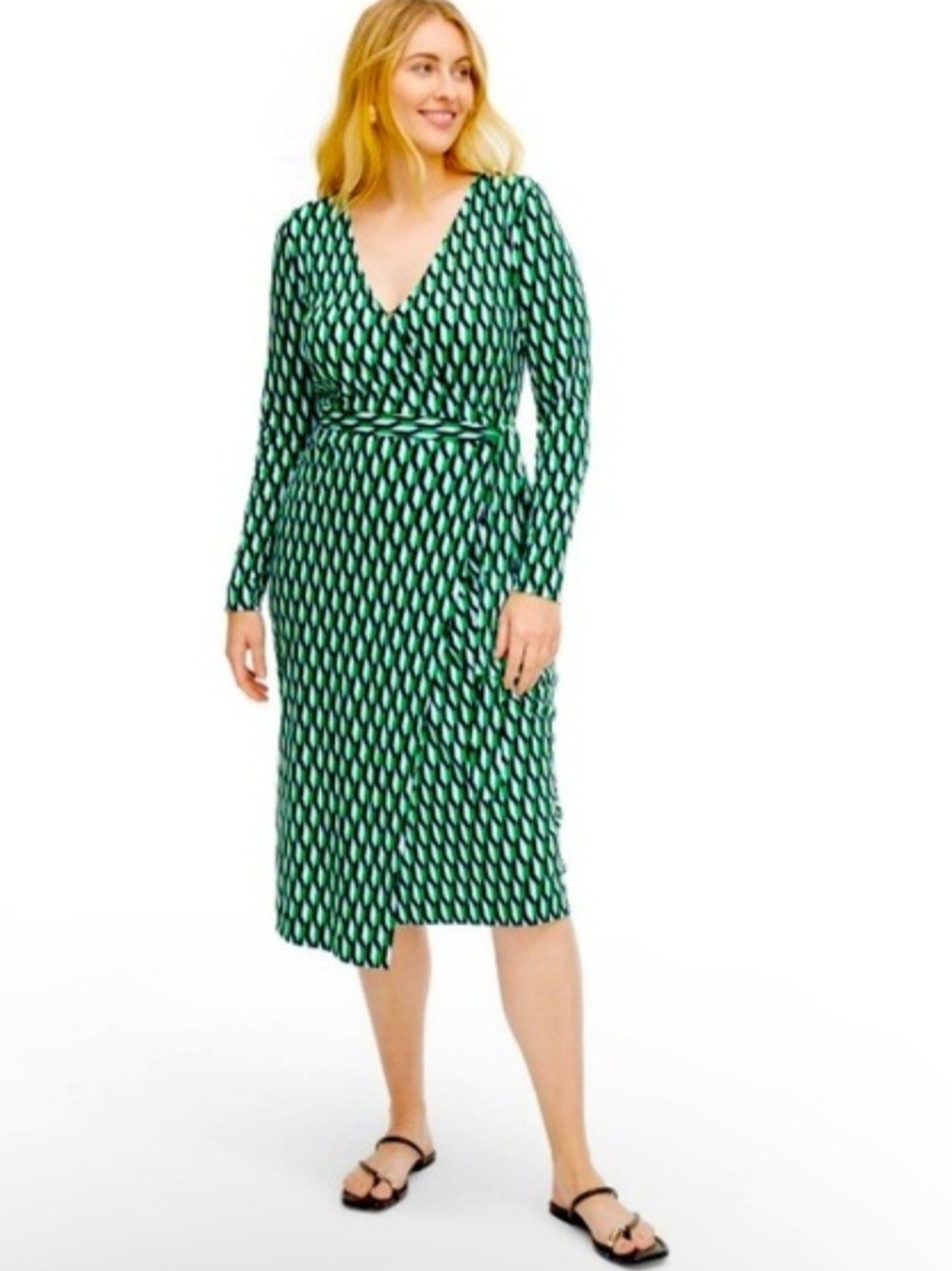 Diane Von Furstenberg for Target Geometric Wrap Midi Dress | Size XXL - NWT